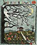 Click/tap for more details of Haunted Hillside Farm (cross stitch) by Praiseworthy Stitches