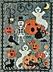 Click/tap for more details of Haunted Hootenanny (cross stitch) by Praiseworthy Stitches