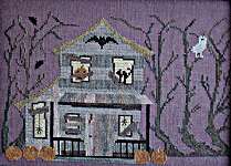 Click/tap for more details of Haunted House (cross stitch) by Thistles