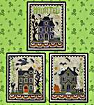 Click for more details of Haunted House Trio (cross stitch) by Waxing Moon Designs