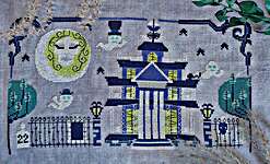 Click/tap for more details of Haunted Mansion (cross stitch) by bendystitchy
