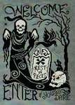 Click/tap for more details of Haunted Welcome (cross stitch) by Stoney Creek