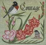 Click for more details of Have Courage (cross stitch) by Cottage Garden Samplings