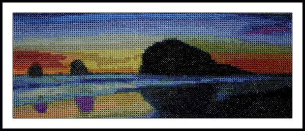 Click for more details of Haystack Shadow (cross stitch) by Mary Gaines