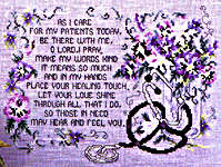 Click/tap for more details of Health Care Professional's Prayer (cross stitch) by Stoney Creek