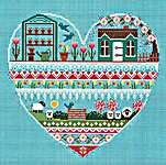 Click/tap for more details of Heart of Spring (cross stitch) by Little Dove Designs