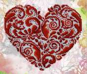 Click for more details of Heart Shaped Lace (beadwork) by VDV