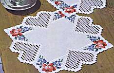 Click for more details of Hearts and Flowers Hardanger Table Mats (hardanger) by Permin of Copenhagen