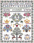 Click for more details of Hearts and Flowers Sampler (cross stitch) by Eva Rosenstand