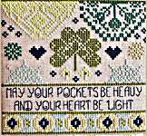 Click/tap for more details of Heavy Pockets, Light Heart (cross stitch) by Luhu Stitches