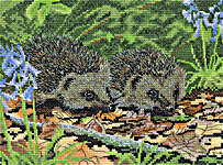 Click for more details of Hedgehogs in Spring (cross stitch) by Nigel Artingstall