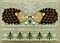 Click/tap for more details of Hedgehogs In The Snow (cross stitch) by Stoney Creek
