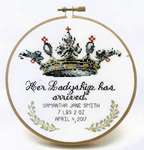 Click/tap for more details of Her Ladyship (cross stitch) by Peacock and Fig