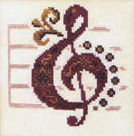 Click for more details of Here Comes Treble and First Bass (cross stitch) by Ink Circles
