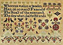 Click/tap for more details of Hillrise Garden (cross stitch) by Rosewood Manor
