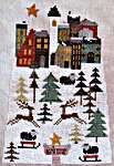 Click/tap for more details of Hilltop Village In Winter (cross stitch) by Thistles