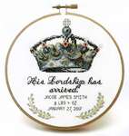 Click/tap for more details of His Lordship (cross stitch) by Peacock and Fig