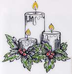 Click for more details of Holiday Candles (stamps) by Deep Red