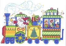 Click/tap for more details of Holiday Delivery (cross stitch) by Imaginating