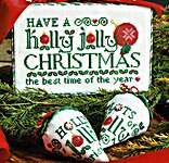 Click/tap for more details of Holly Jolly Christmas (cross stitch) by Erica Michaels