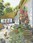 Click for more details of Hollyhocks (cross stitch) by Eva Rosenstand