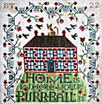 Click/tap for more details of Home Is Where Your Purrball Is (cross stitch) by Heartstring Samplery