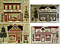 Click/tap for more details of Hometown Holiday (cross stitch) by Little House Needleworks