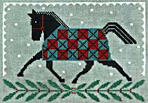 Click/tap for more details of Horse Country Holiday (cross stitch) by Artful Offerings