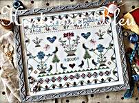 Click/tap for more details of Hortensia Bleu (cross stitch) by The Elegant Thread