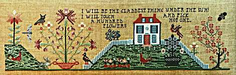 Click/tap for more details of House on the Hill (cross stitch) by Rosewood Manor