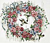 Click for more details of Hummingbird Wreath (cross stitch) by Letistitch
