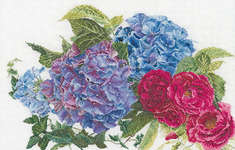 Click for more details of Hydrangea and Rose (cross stitch) by Thea Gouverneur