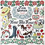 Click/tap for more details of I am Woman (cross stitch) by Tempting Tangles Designs