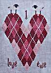 Click/tap for more details of I Love Ewe (cross stitch) by Thistles