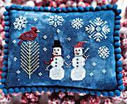 Click/tap for more details of I Love You Snow Much (cross stitch) by Lucy Beam