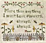 Click for more details of I Must Have Flowers (cross stitch) by The Nebby Needle