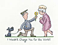 Click/tap for more details of I Wouldn't Change You (cross stitch) by Peter Underhill