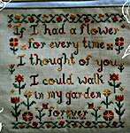 Click/tap for more details of If I Had A Flower (cross stitch) by Darling and Whimsy