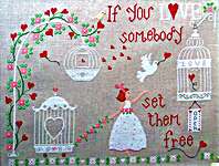 Click/tap for more details of If You Love Somebody (cross stitch) by Cuore e Batticuore