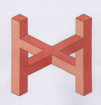 Click/tap for more details of Impossible Figure Red  (cross stitch) by Permin of Copenhagen