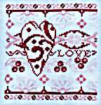 Click/tap for more details of In My Heart - Red (cross stitch) by Jan Hicks
