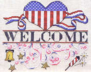 Click for more details of Independence Day Welcome (cross stitch) by MarNic Designs
