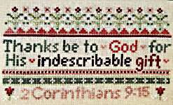 Click/tap for more details of Indescribable Gift (cross stitch) by Sweet Wing Studio