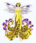 Click/tap for more details of Iris (cross stitch) by Nora Corbett