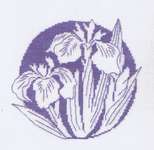 Click/tap for more details of Iris (cross stitch) by Haandarbejdets Fremme