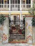 Click/tap for more details of Ironwork Gate (cross stitch) by Barbara & Cheryl
