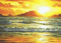 Click for more details of Island Sunset (cross stitch) by Kustom Krafts