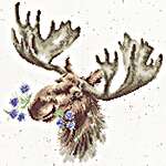 Click/tap for more details of It Moose Be Love (cross stitch) by Bothy Threads