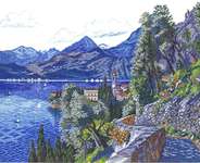 Click/tap for more details of Italy (cross stitch) by Eva Rosenstand