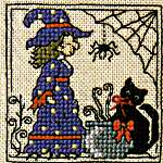 Click for more details of Itty Bitty Kitty - Witch's Little Helper (cross stitch) by The Sweetheart Tree